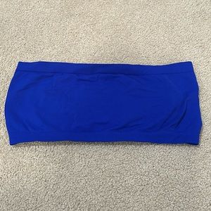So Nikki Blue Strapless Bandeau